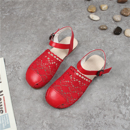 Women's Retro Lace Mesh Hollow Sandals