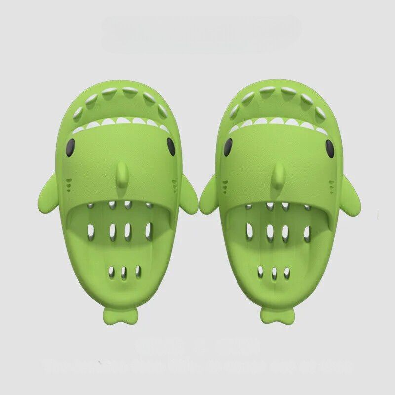 CMF Women Home Slippers Cute Shark Hollow Out Sole Waterproof Non-slip Home Slides