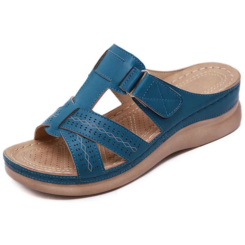 CMF Orthotic Women Wedge Sandals Comfy Open Toe Hollow out Retro Beach Sandals