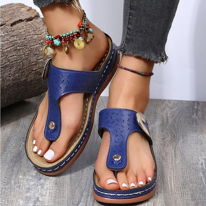 CMF Women Orthopedic Sandal Thick And Spongy Platform Light Vintage Summer Flip-flop