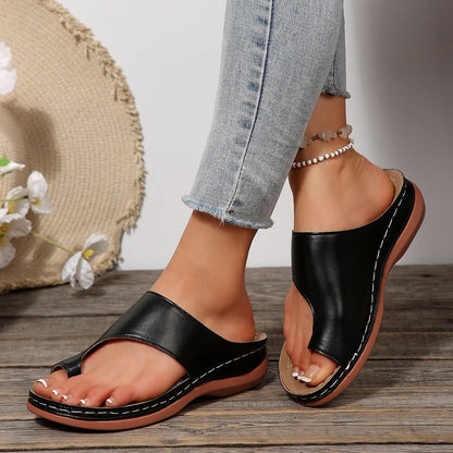 Women's Orthopedic Toe Ring Sandals – Casual Comfort with Arch Support