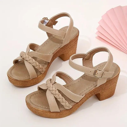 CMF Women's Arch Support Wedge Sandals Chunky Platform Ankle Straps Casual Beach Sandals