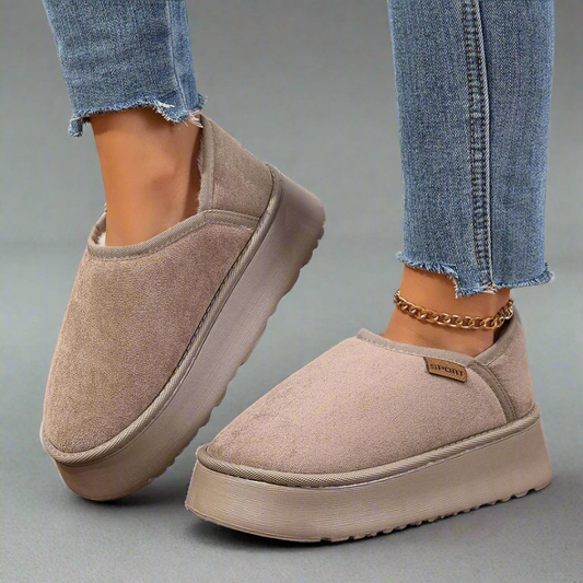 CMF Women Indoor Slippers Super Warm Comfortable Plush Anti-slip Suede Outdoor Winter Boots