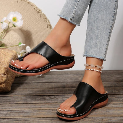 Women's Orthopedic Toe Ring Sandals – Casual Comfort with Arch Support