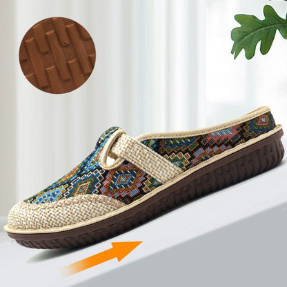 CMF Women Orthopedic Sandals Summer Paisley Flat Comfortable Retro Vintage Soft Muller