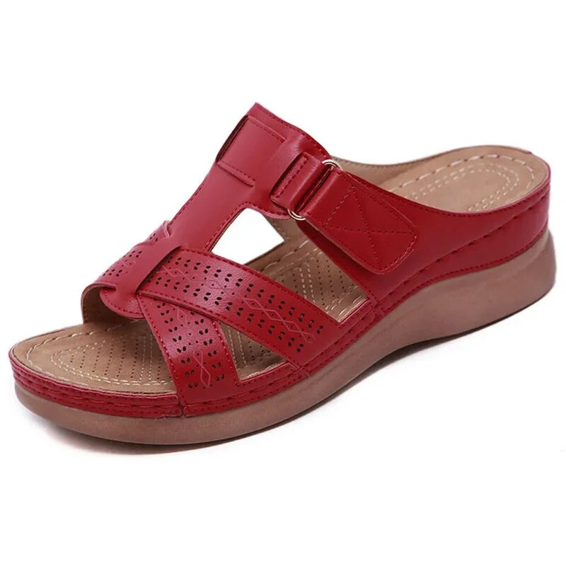 CMF Orthotic Women Wedge Sandals Comfy Open Toe Hollow out Retro Beach Sandals