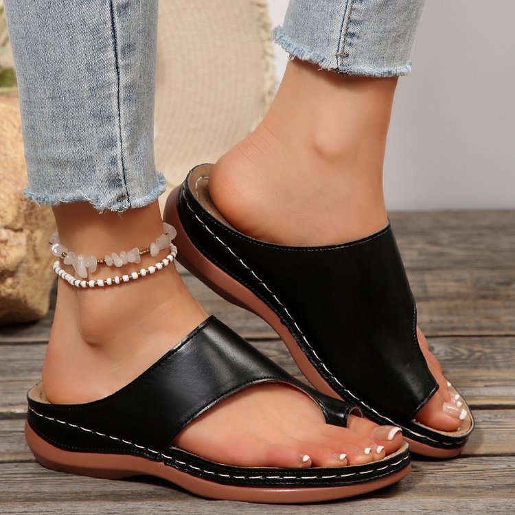 Women's Orthopedic Toe Ring Sandals – Casual Comfort with Arch Support