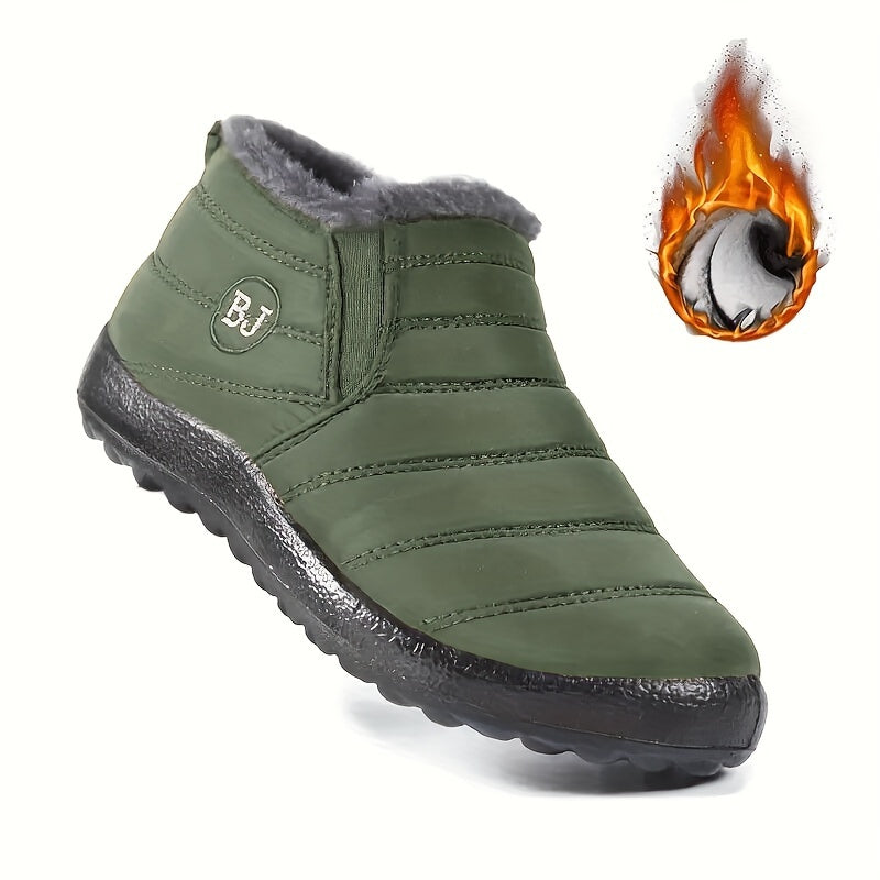 High Quality Women's Winter Boots - Slip-On Ankle Snow Boots with Fleece