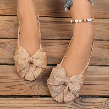 Women’s Bow Comfort Flats – Soft Elegant Slip-On Shoes