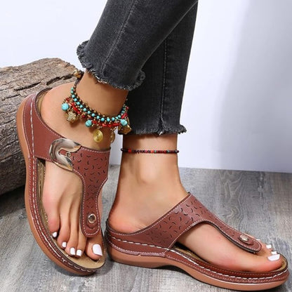CMF Women Orthopedic Sandal Thick And Spongy Platform Light Vintage Summer Flip-flop