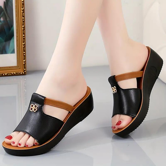 CMF Orthopedic Women Wedge Sandals Comfortable Chic Cut-out Vintage Beach Sandals