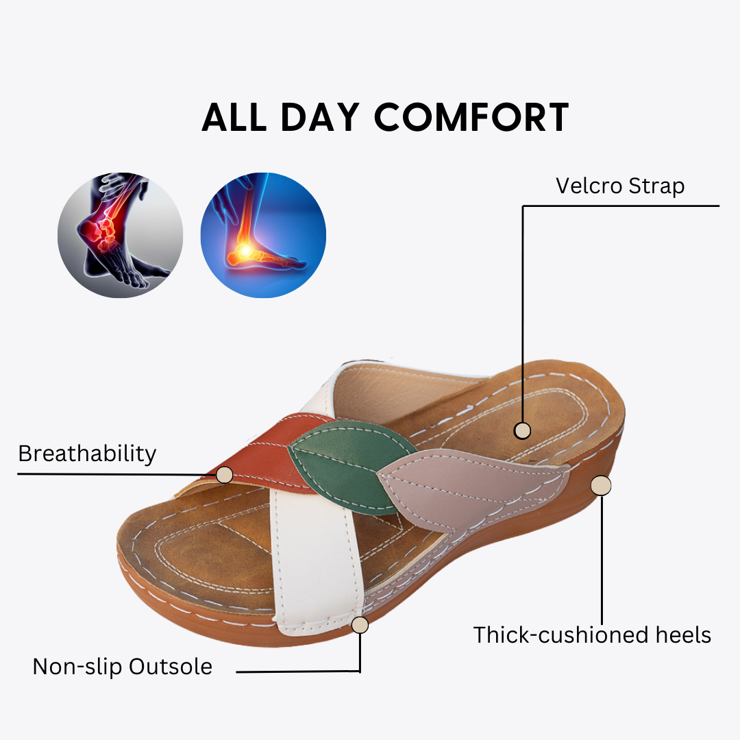 CMF Women Sandals Arch Support Comfortable Lightweight Soft-cushioned Sole Slip-on Retro Summer
