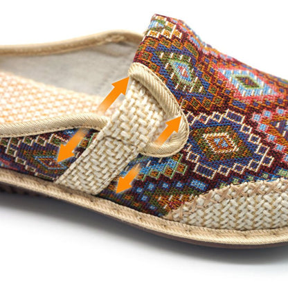CMF Women Orthopedic Sandals Summer Paisley Flat Comfortable Retro Vintage Soft Muller