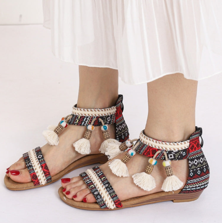 Women’s Boho Wedge Sandals – Comfortable, Stylish & Perfect for Summer Travel