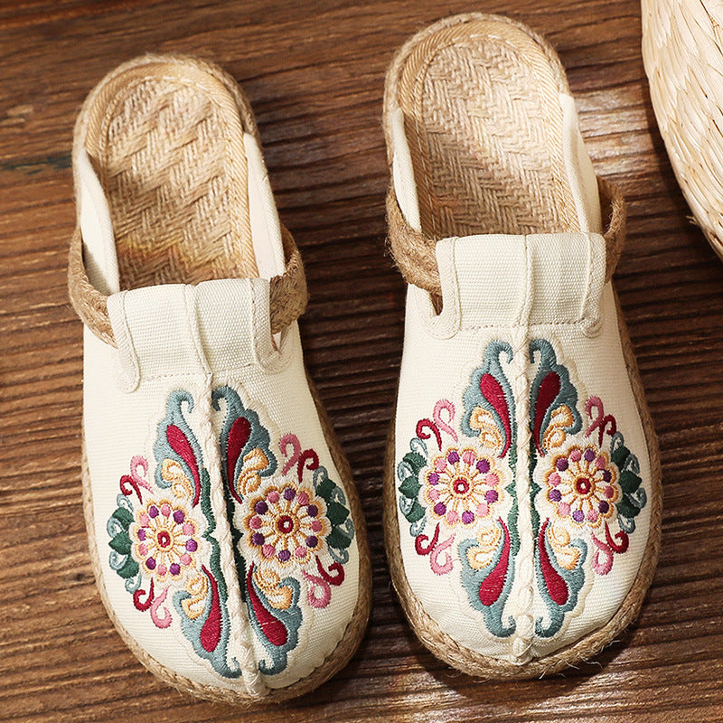 Women's Handmade Cotton Floral Mules-✈️Buy 2 Free Shipping✈️