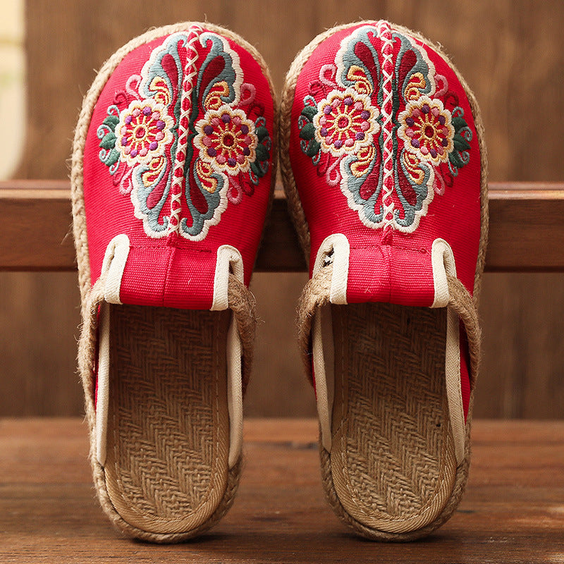 Women's Handmade Cotton Floral Mules-✈️Buy 2 Free Shipping✈️