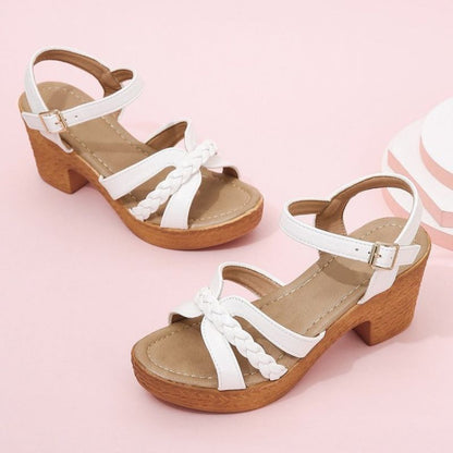 CMF Women's Arch Support Wedge Sandals Chunky Platform Ankle Straps Casual Beach Sandals