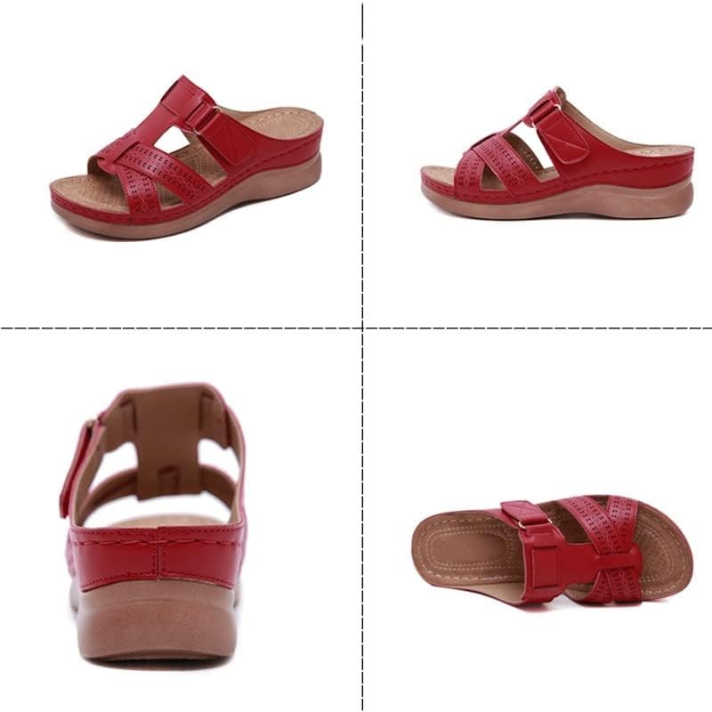 CMF Orthotic Women Wedge Sandals Comfy Open Toe Hollow out Retro Beach Sandals