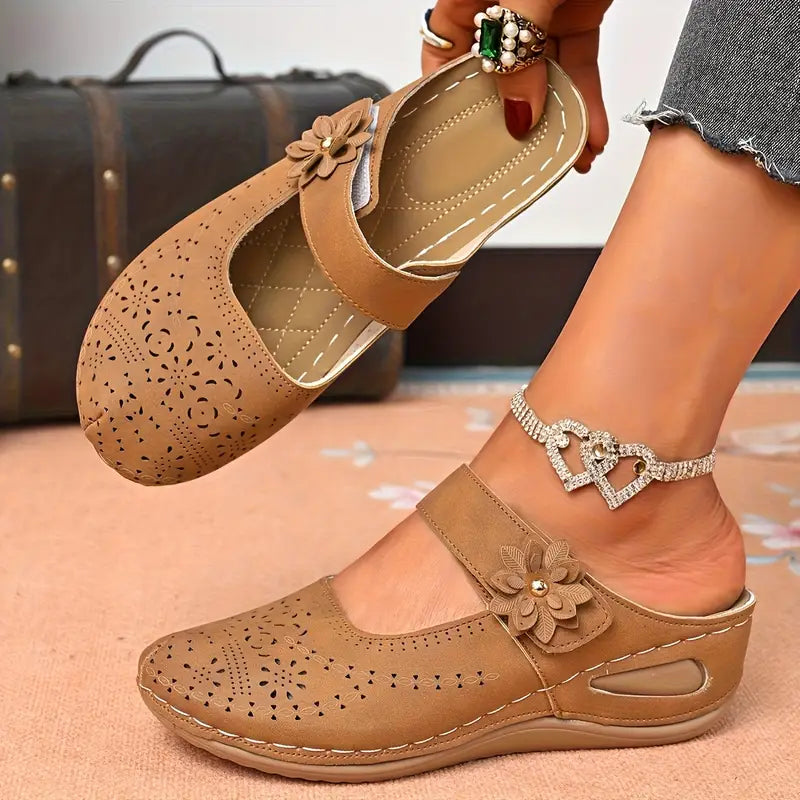 Women’s Comfort Cutout Sandals – Breathable Slip-On Summer Shoes