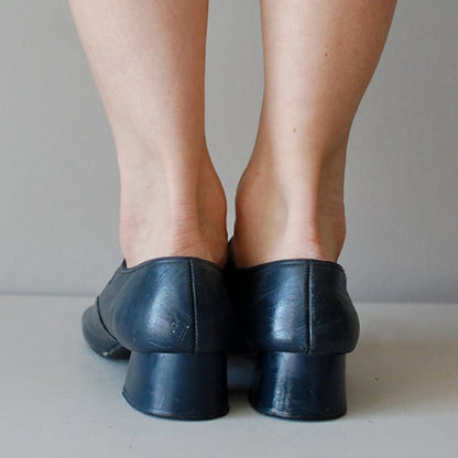 Women's Vintage Low Heel Mary Jane Shoes – Retro Buckle Strap Shallow Pumps for Daily Wear