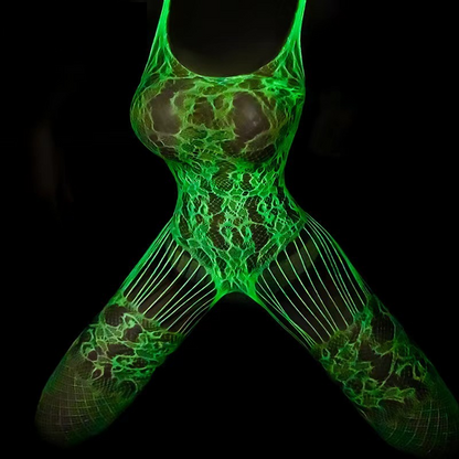 [#1 TRENDING SUMMER 2023] Midnight Seduction Luminous Fishnet Stockings