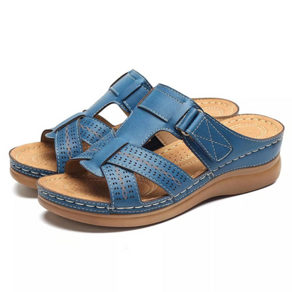 CMF Orthotic Women Wedge Sandals Comfy Open Toe Hollow out Retro Beach Sandals