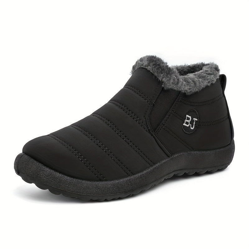 High Quality Women's Winter Boots - Slip-On Ankle Snow Boots with Fleece