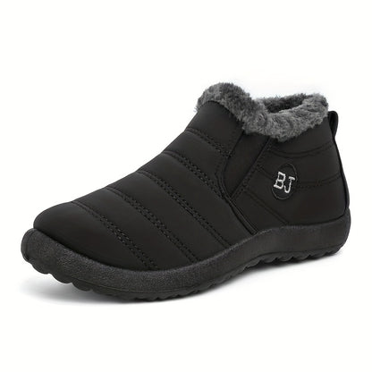 High Quality Women's Winter Boots - Slip-On Ankle Snow Boots with Fleece