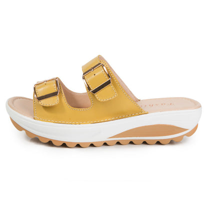 CMF Orthopedic Women Sandals Comfort Soft Cushioning Double Buckle Summer Slides