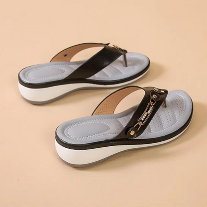 CMF Women Orthopedic Sandals Comfy Thong Wedge Beach Flip Flop