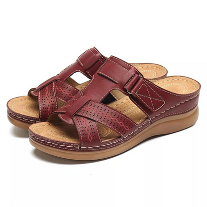 CMF Orthotic Women Wedge Sandals Comfy Open Toe Hollow out Retro Beach Sandals
