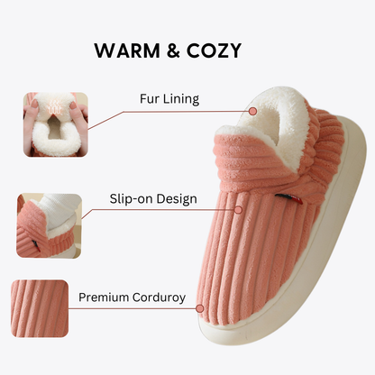 CMF Women Winter Slippers Extra Warm Comfortable Anti-skid Fuzzy Indoor Cotton Ankle