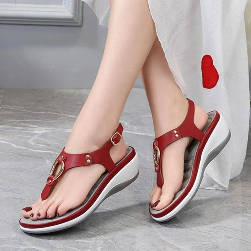 CMF Orthopedic Women Wedge Sandals Non-slip Soft Sole Comfortable Summer Beach Flip flop