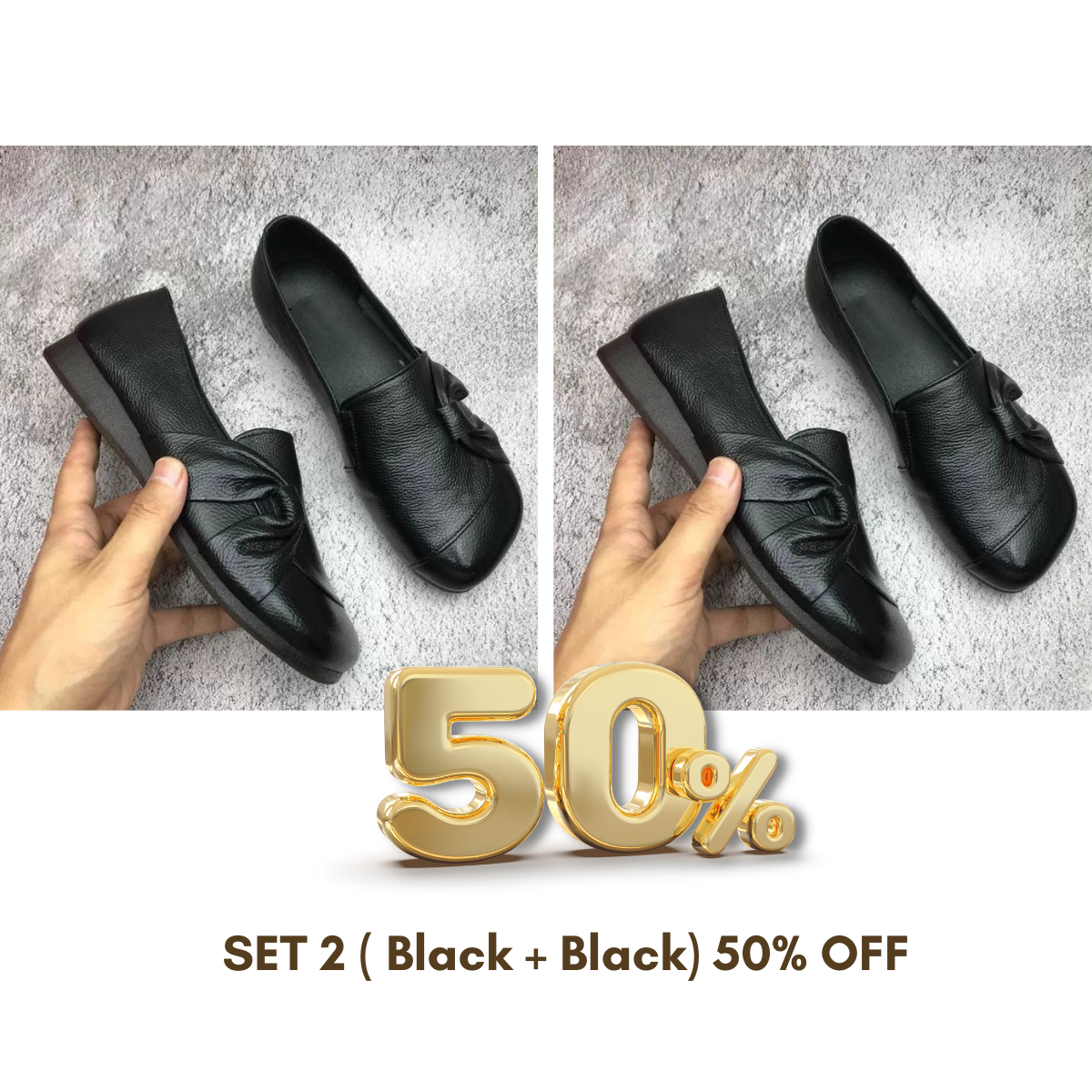 Last Day Promotion 60% OFF - Women's leather soft-soled non-slip shoes