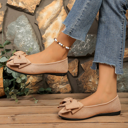 Women’s Bow Comfort Flats – Soft Elegant Slip-On Shoes