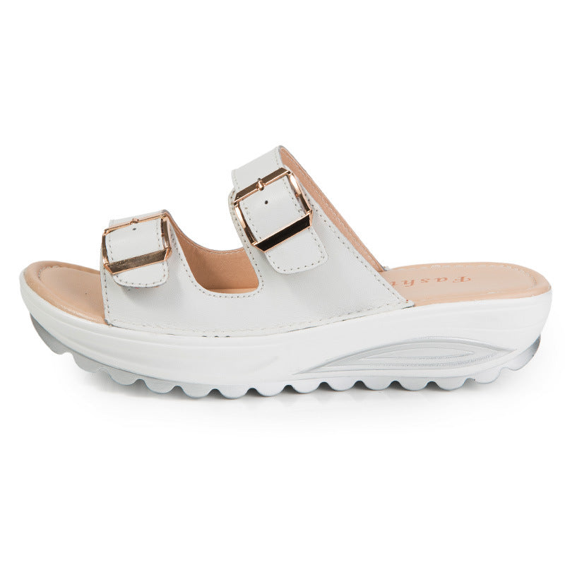 CMF Orthopedic Women Sandals Comfort Soft Cushioning Double Buckle Summer Slides