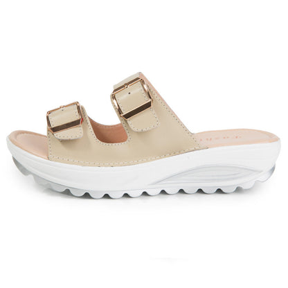 CMF Orthopedic Women Sandals Comfort Soft Cushioning Double Buckle Summer Slides