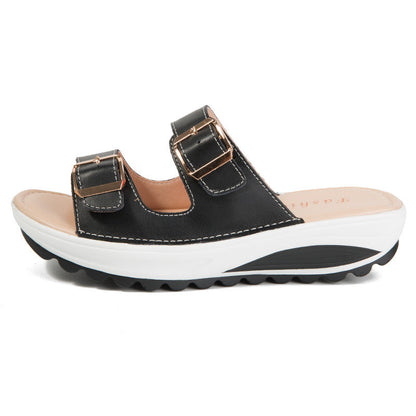 CMF Orthopedic Women Sandals Comfort Soft Cushioning Double Buckle Summer Slides