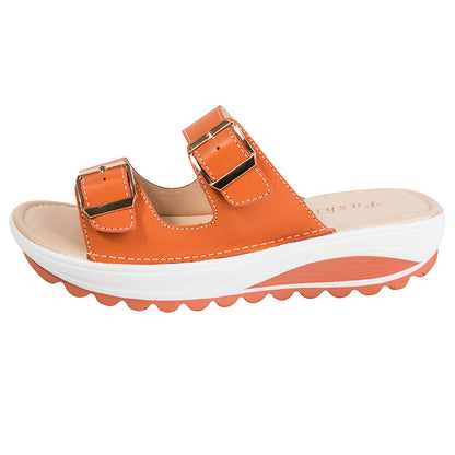 CMF Orthopedic Women Sandals Comfort Soft Cushioning Double Buckle Summer Slides