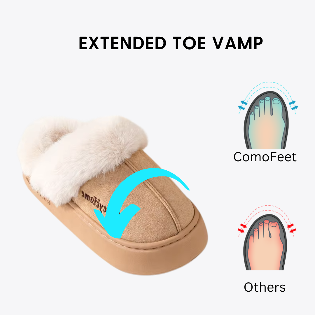 CMF Women Winter Slippers Comfortable Soft Fur Anti-skid Cozy Indoor Shoes