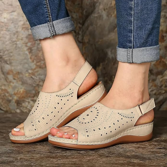 CMF Orthopedic Women Sandals Casual Open Toe Tribal Retro Wedge Sandals