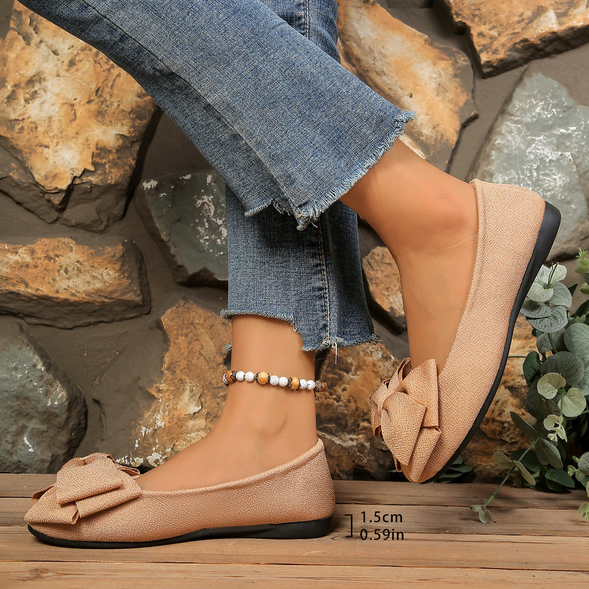 Women’s Bow Comfort Flats – Soft Elegant Slip-On Shoes