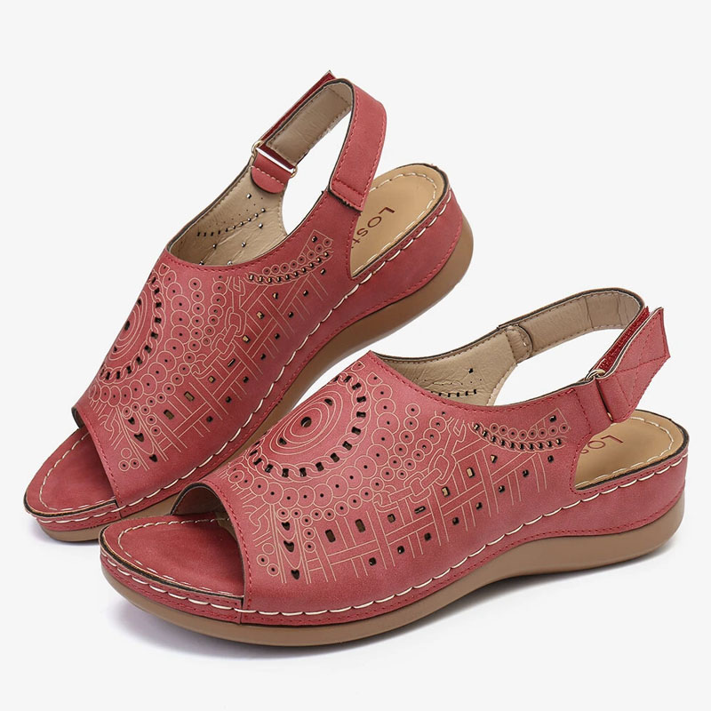 CMF Orthopedic Women Sandals Casual Open Toe Tribal Retro Wedge Sandals