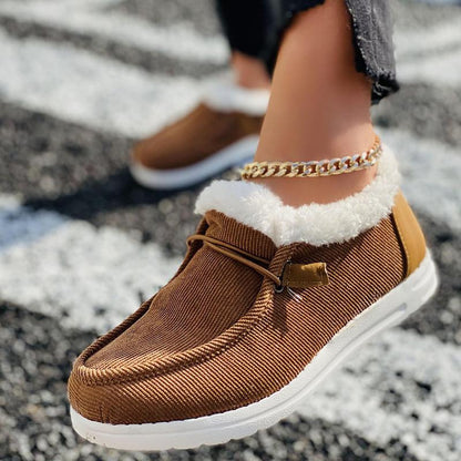 🔥Winter Sale 49%OFF🔥Women Winter Non-Slip Plus Velvet Thick Flat Loafers-Buy 2 Free Shipping
