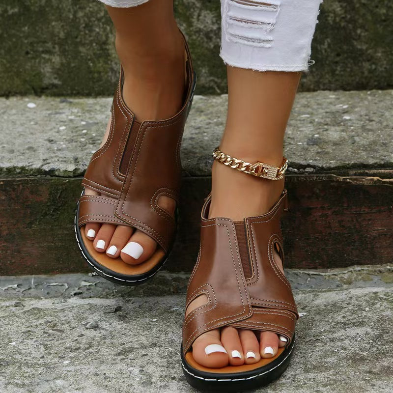 Women's Vintage Open-Toe Sandals