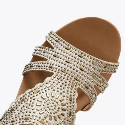 CMF Orthopedic Women Wedge Sandals Rhinestones Vintage Summer Beach Sandals
