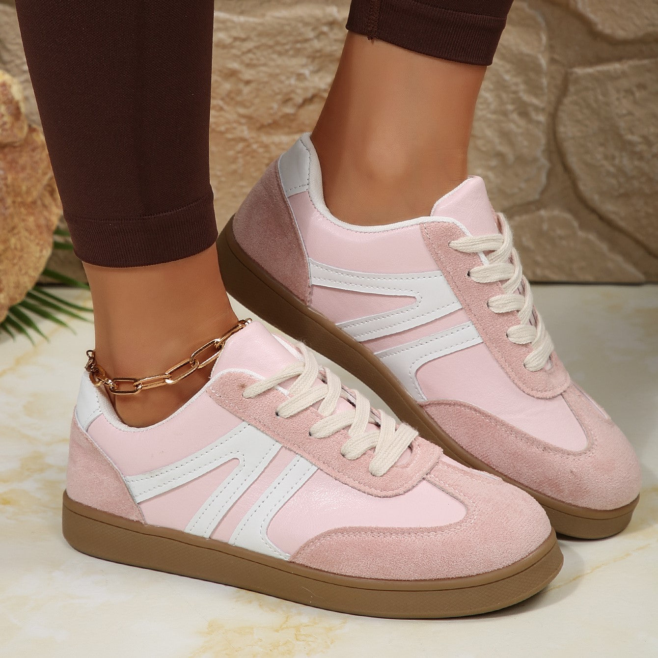 Women’s Vintage Casual Platform Sneakers – Comfortable Round Toe & Easy-to-Match Style