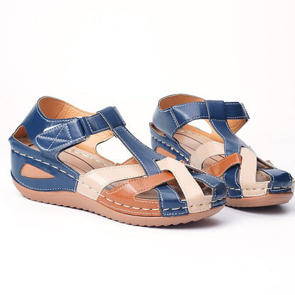 CMF Women Orthopedic Sandals Comfortable Retro Summer Chic Platform Wedge Gladiator Sandals