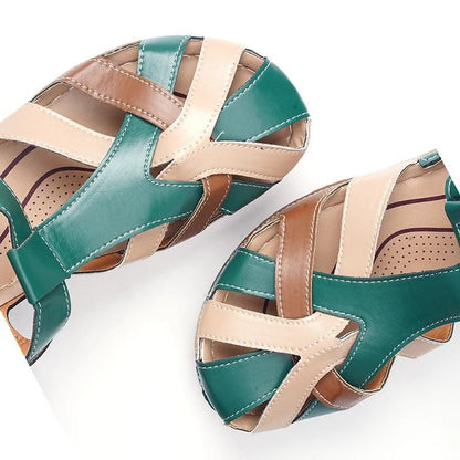 CMF Women Orthopedic Sandals Comfortable Retro Summer Chic Platform Wedge Gladiator Sandals