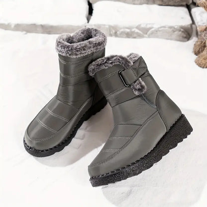 Women’s Winter Fur-Lined Snow Boots – Warm, Waterproof & Non-Slip Ankle Boots for Cold Weather